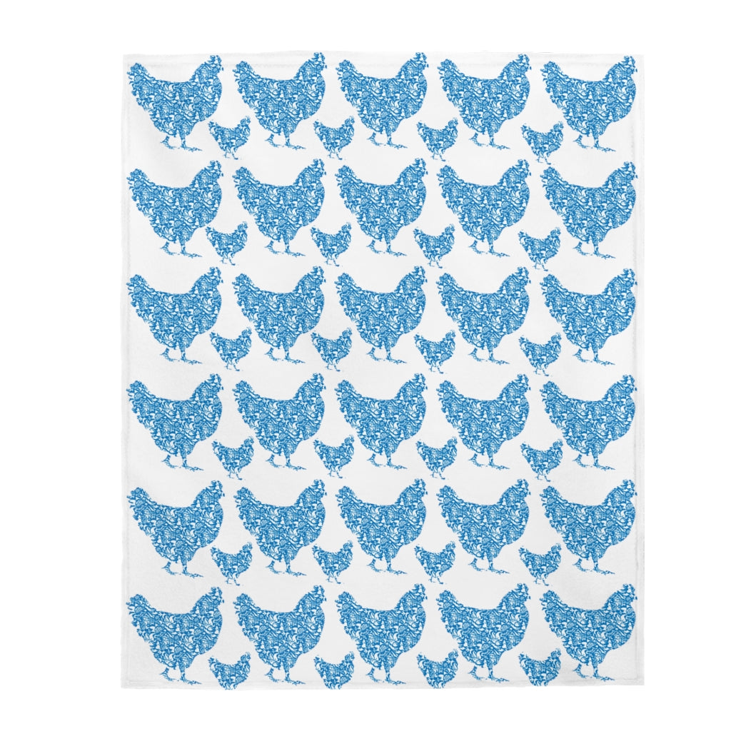 Chicken Print Velveteen Plush Blanket