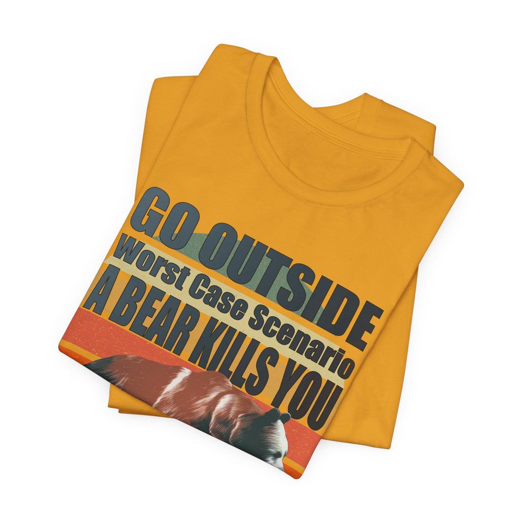 Go Outside Bear Graphic Tee — Funny Outdoor Camping T-Shirt