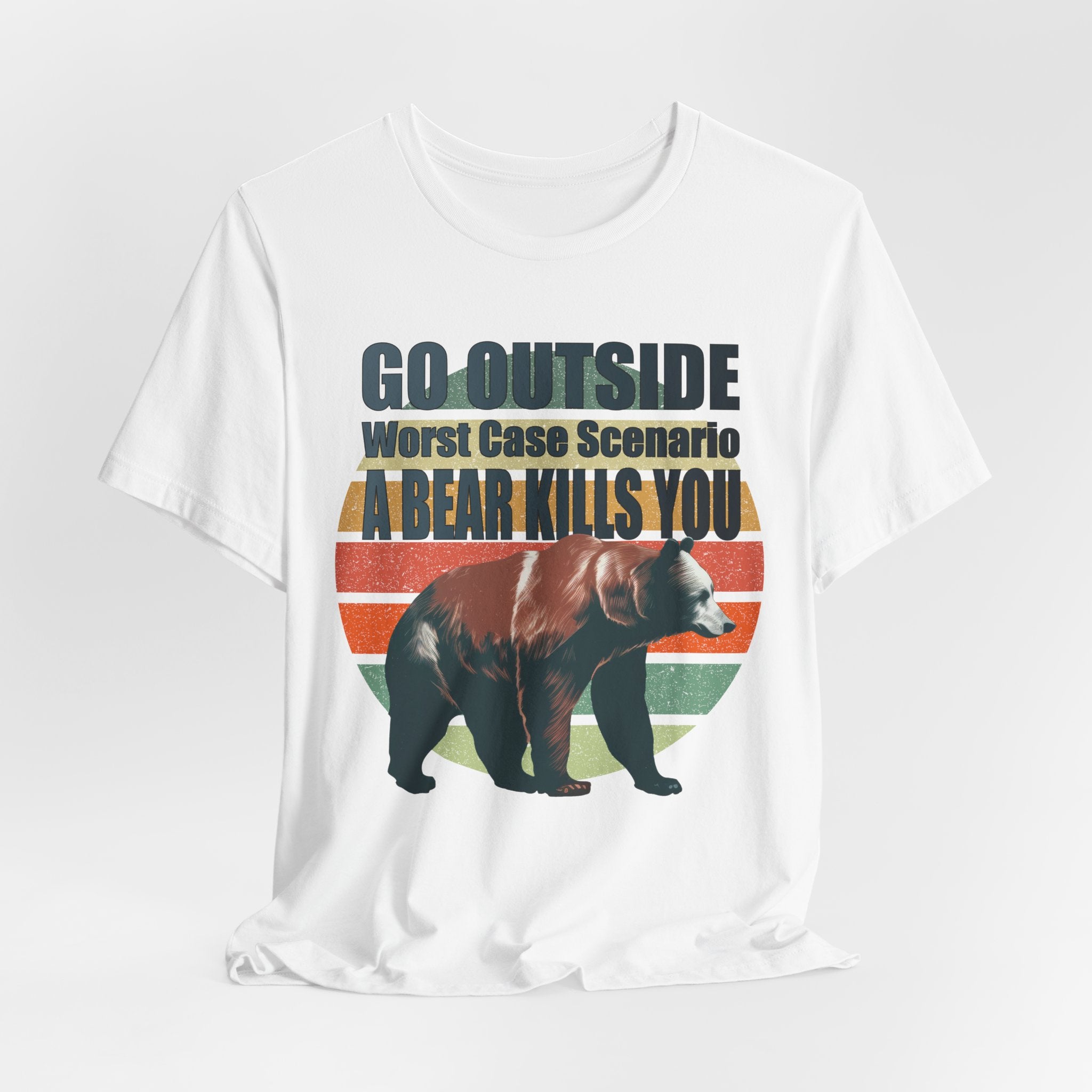 Go Outside Bear Graphic Tee — Funny Outdoor Camping T-Shirt