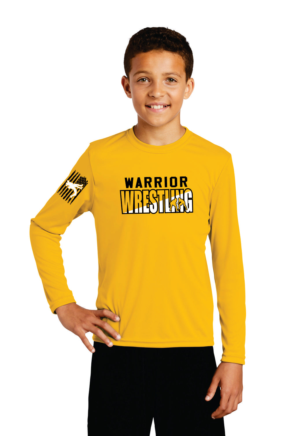 Warrior Wrestling Slash-Through Long Sleeve Tee - Youth & Adult