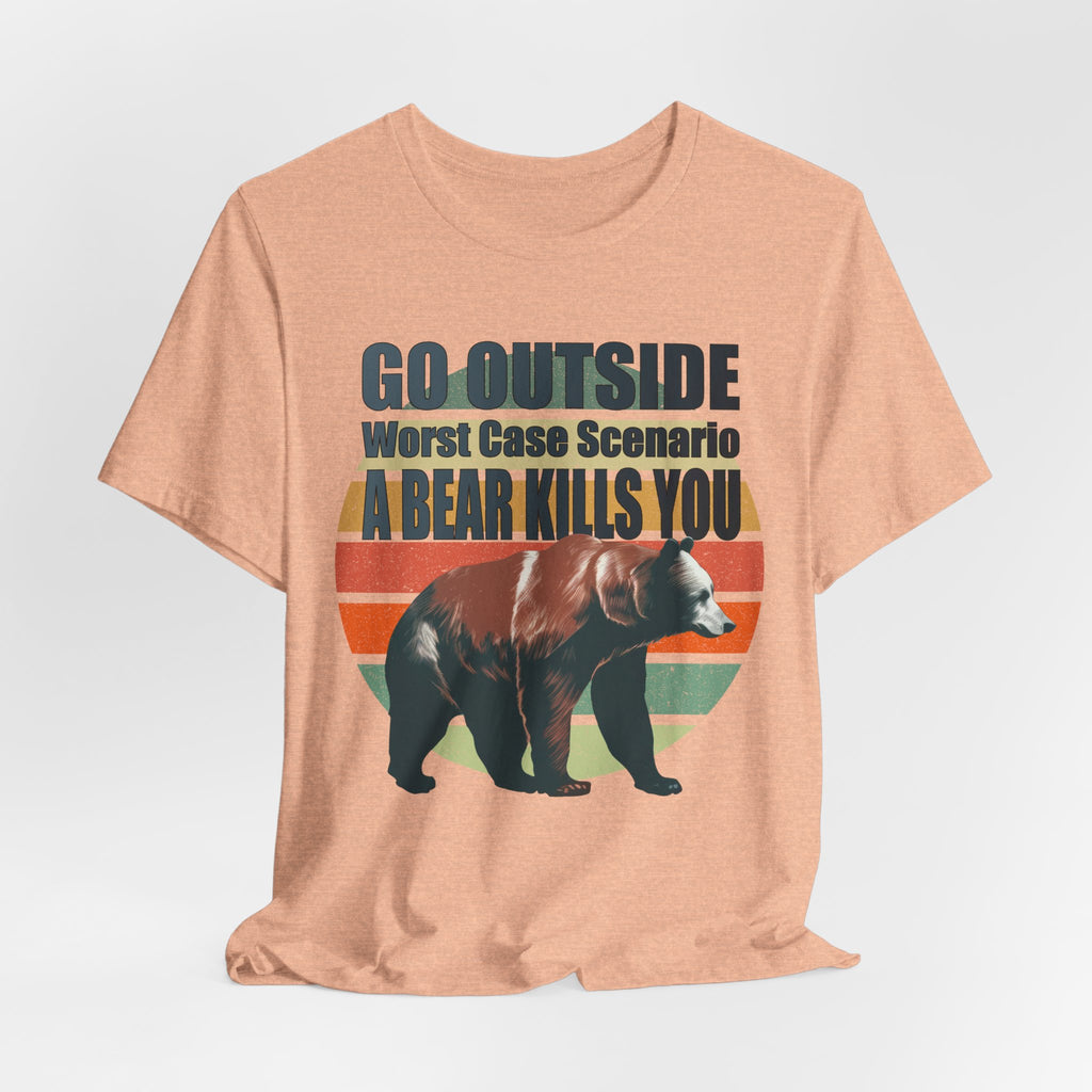 Go Outside Bear Graphic Tee — Funny Outdoor Camping T-Shirt