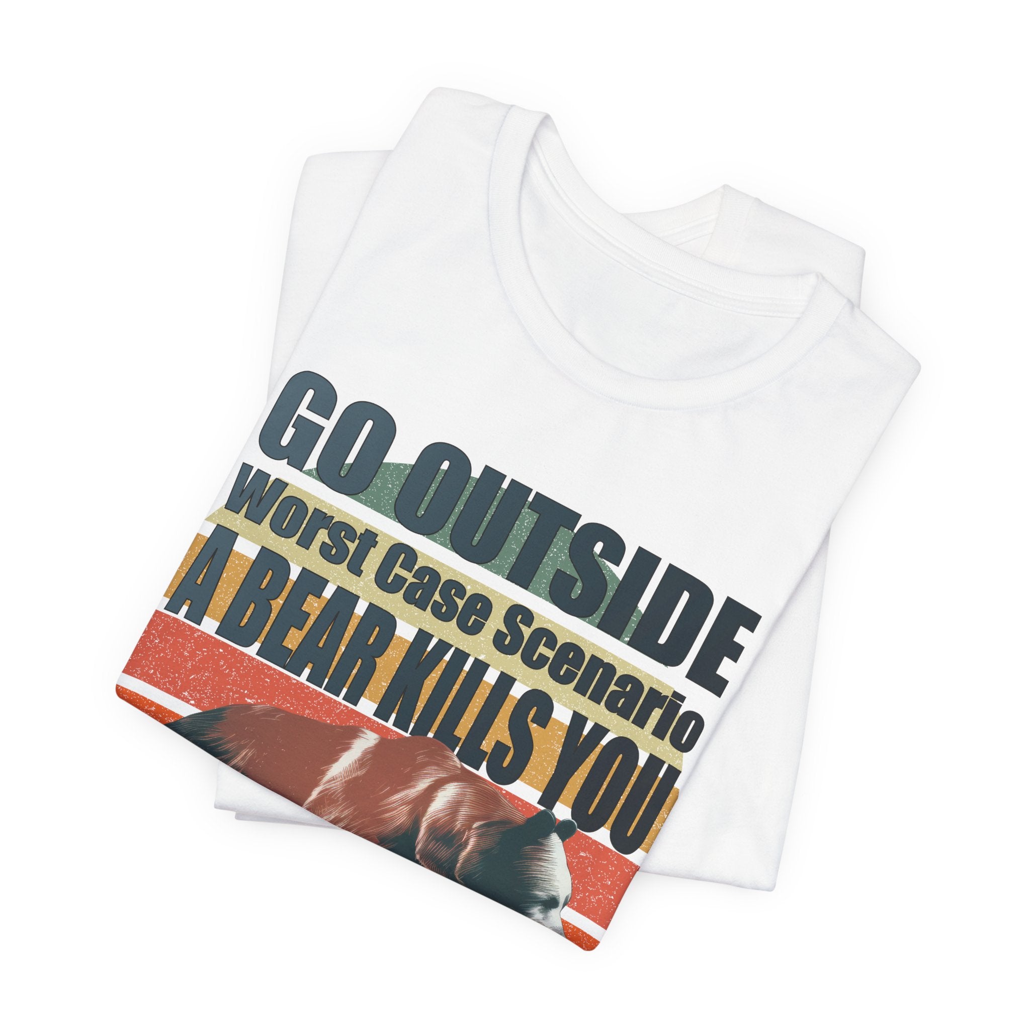 Go Outside Bear Graphic Tee — Funny Outdoor Camping T-Shirt