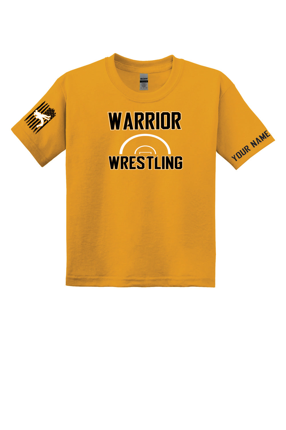 Warrior Wrestling Half Mat Short Sleeve Tee - Youth & Adult