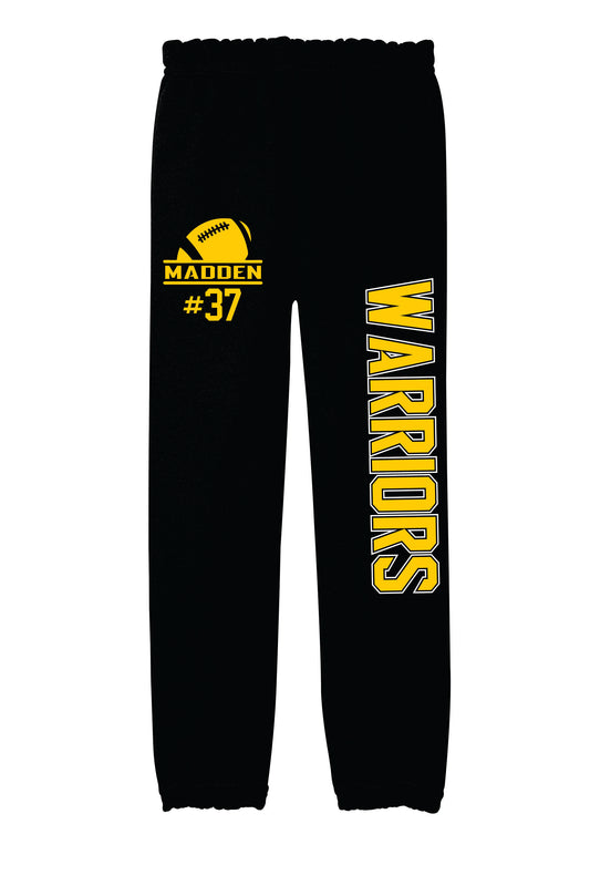 Youth Warriors Football Sweatpants - Customized
