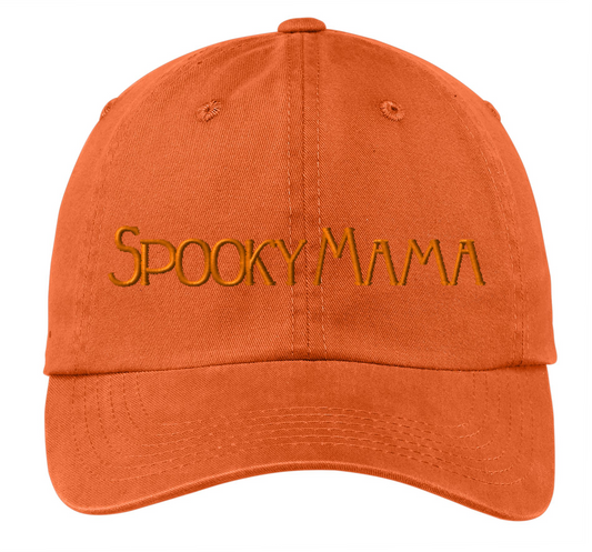 Spooky Mama Embroidered Pigment Dyed Cap